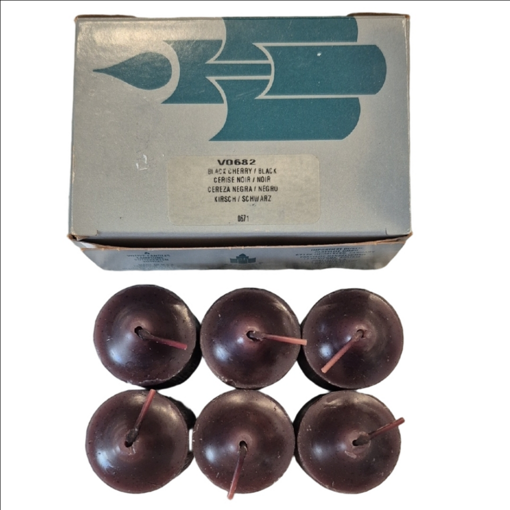 PartyLite Black Cherry Votive Scented Candles Set Of 6